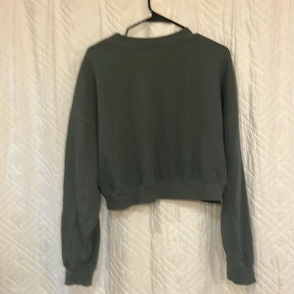 Offline by Aerie Cropped Throw-back V Neck Swratshirt - Picture 5 of 5